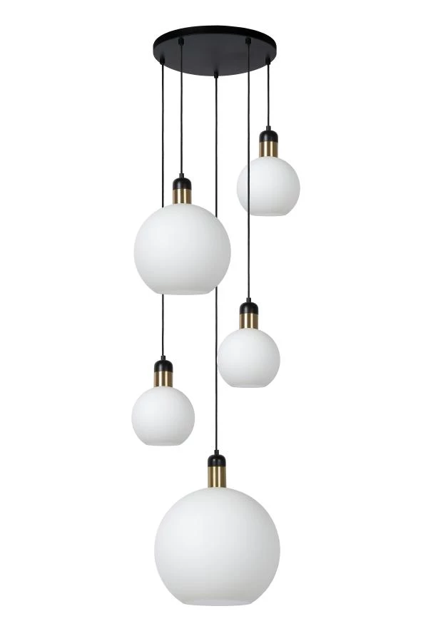 Lucide JULIUS - Pendant light - 5xE27 - Opal - turned off